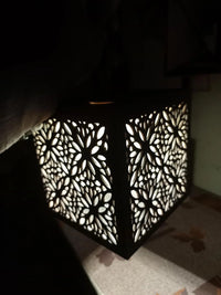 Modern Floral Ceiling Lamp Black Golden Glow