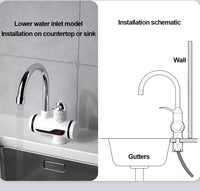Instant 360° Electric Water Heating Tap | Instant Hot Water Faucet – Silver