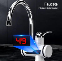 Instant 360° Electric Water Heating Tap | Instant Hot Water Faucet – Silver